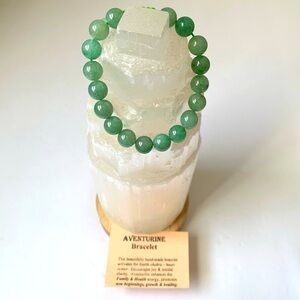 Green Aventurine Feng Shui Bracelets with Hemp Adjustable Closure. NEW.